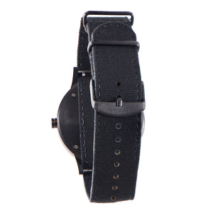 Troy Black Sandalwood Canvas Wooden Watch Back