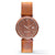 Florence walnut wood watch silver
