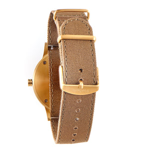 Troy Green Sandalwood Canvas Wooden Watch Back