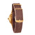 Troy Black Sandalwood - Gold Canvas Wooden Watch Back