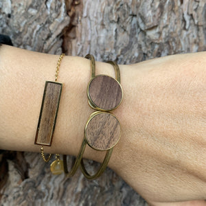 Harmony Walnut - Gold Bracelet