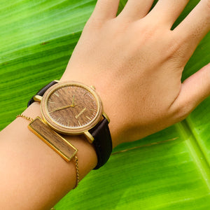 Harmony Walnut - Gold Bracelet