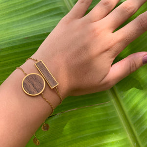 Harmony Walnut - Gold Bracelet