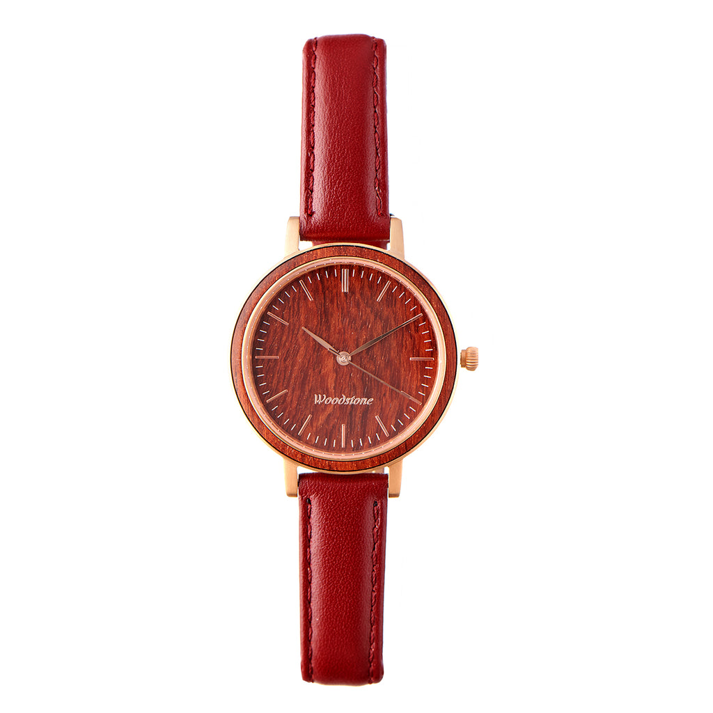 Woodstone Serenity Rosewood Women's Wooden Watches - Rosegold