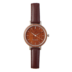 Woodstone Serenity Walnut Women's Wooden Watches - Silver
