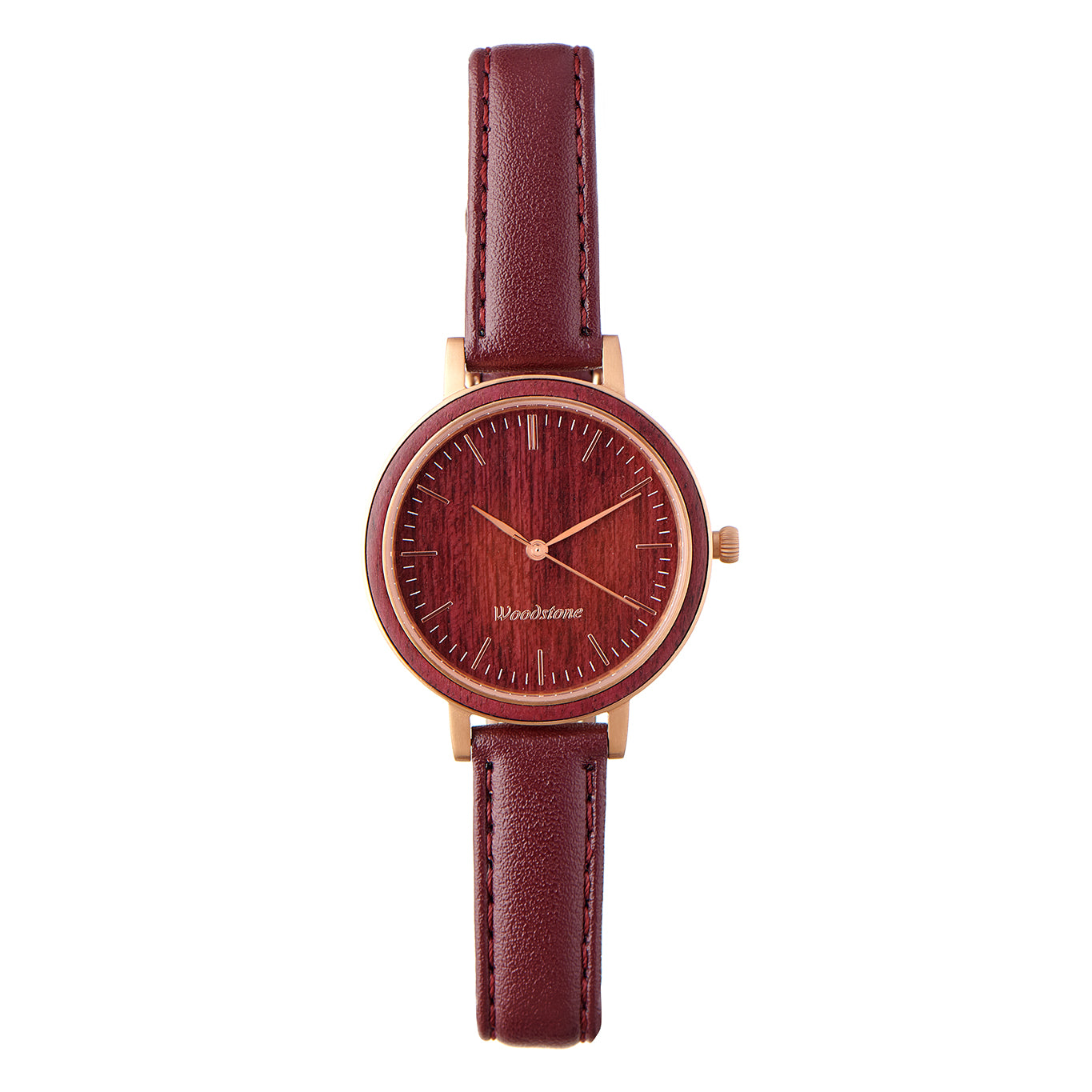 Woodstone Serenity Purpleheart Women's Wooden Watches - Rosegold
